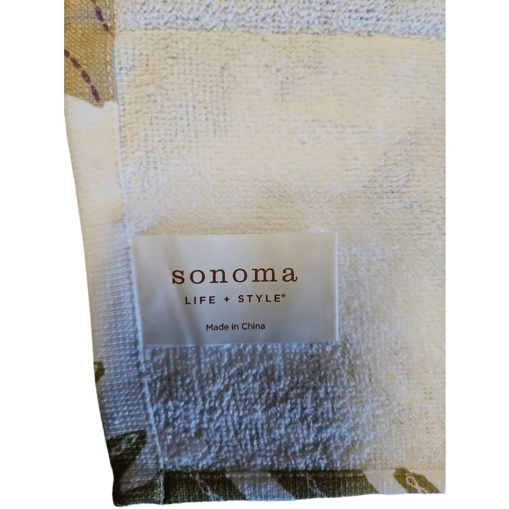 Sonoma Sunflower & Leaf Hand Towels‎